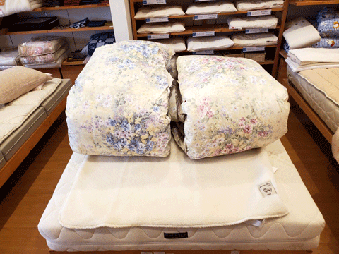羽毛布団リフォーム仕立替え事例　三重県熊野市向井ふとん店