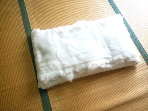 サイズオーダーベビーゆりかご用手作り敷布団　三重県熊野市向井ふとん店