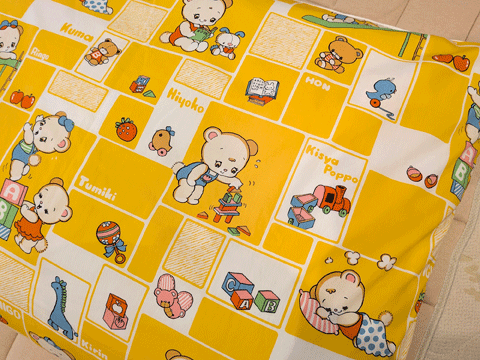 和歌山県古座川町からご注文、手作りベビー布団　　三重県熊野市向井ふとん店