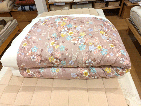 和歌山県古座川町からご注文打ち直し手作り掛け布団　三重県熊野市向井ふとん店