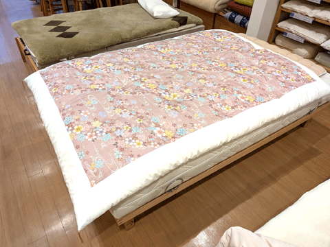 和歌山県古座川町からご注文打ち直し手作り掛布団　三重県熊野市向井ふとん店