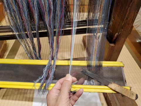 手作り　市木木綿　経糸準備