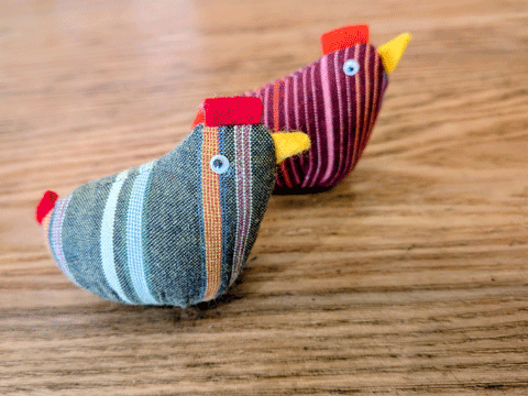 三重県伝統工芸品市木木綿の鶏　三重県熊野市向井ふとん店