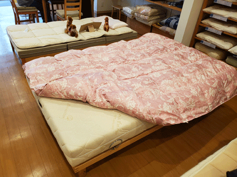 羽毛肌布団仕立替えリフォーム事例　三重県熊野市向井ふとん店