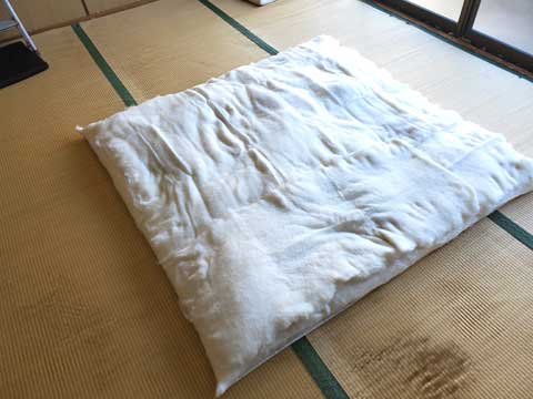 兵庫県からご注文、ベビーサークルベット用手作りベビー敷布団 三重県熊野市向井ふとん店