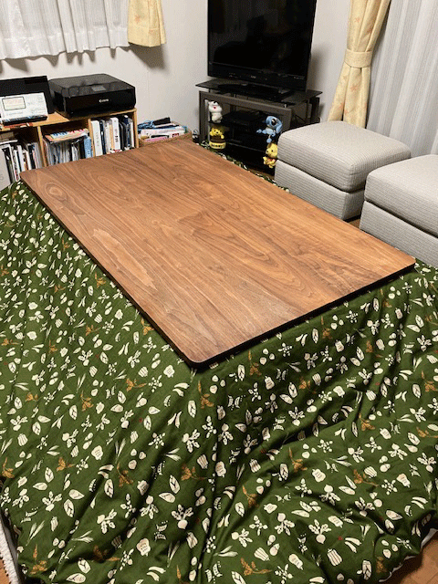 サイズオーダー手作りこたつ布団、喜んでいただけました