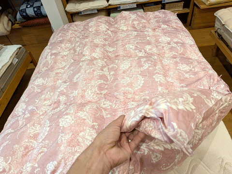 三重県四日市市からからご注文、羽毛ふとん仕立て替えリフォーム　三重県熊野市向井ふとん店