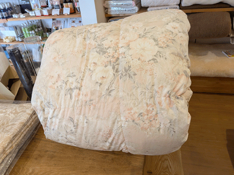 尾鷲市からご来店、羽毛布団リフォーム 三重県熊野市向井ふとん店