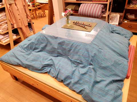 三重県伝統工芸市木木綿　手作りこたつ布団　向井ふとん店