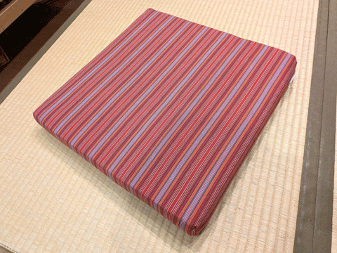 還暦のお祝いにオーダーメイド市木木綿お尻が痛くない座布団　三重県熊野市向井ふとん店