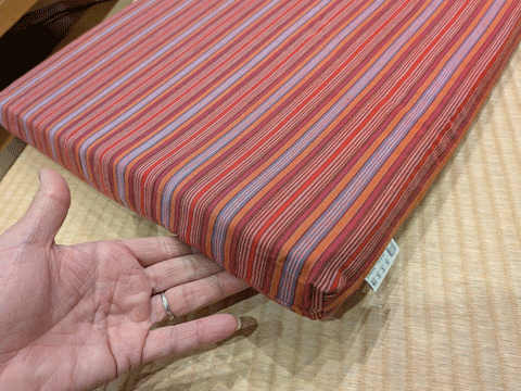 還暦祝いに三重県伝統工芸品市木木綿お尻が痛くない座布団　三重県熊野市向井ふとん店