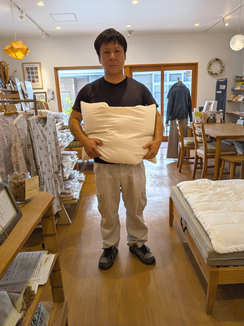 「良く眠れました」　お試し寝して枕をご購入いただきました